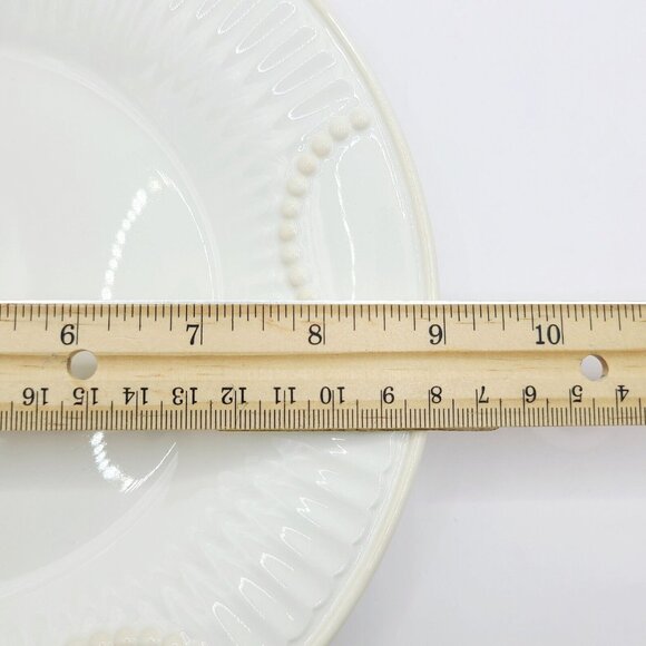 Lenox Butlers Pantry Off White Embossed Luncheon Salad Plate 9" Diameter Mint - Picture 8 of 8